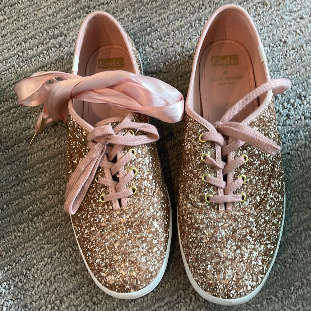 Kate Spade Keds Rose Gold Glitter